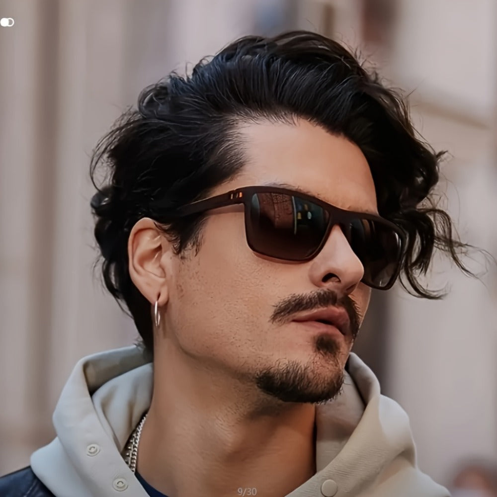Sunglasses for Men - 12 Pack Classic Square Retro Fashion Eyewear Unisex PC Frame Multi-Color - product detail view 4