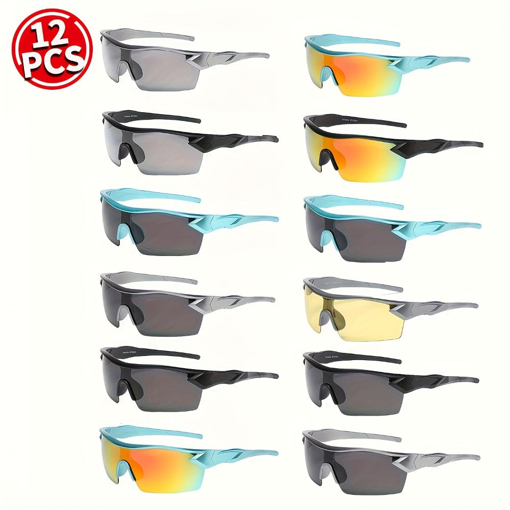 Sunglasses for Men - Bulk 12 Pack for & Women Classic Square Retro UV400 Wholesale Eyewear Set - product detail view 4