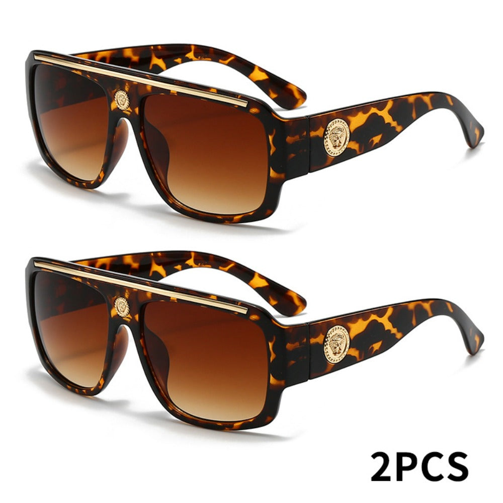 Sunglasses for Men - Cyberpunk Square Glasses Metal Frame Street Style Lightweight Unisex - product detail view 2
