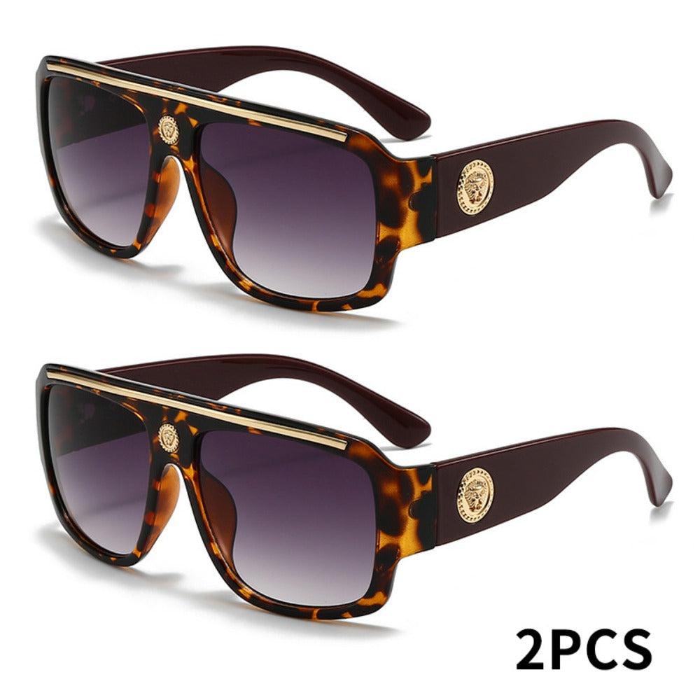 Sunglasses for Men - Cyberpunk Square Glasses Metal Frame Street Style Lightweight Unisex - product detail view 4