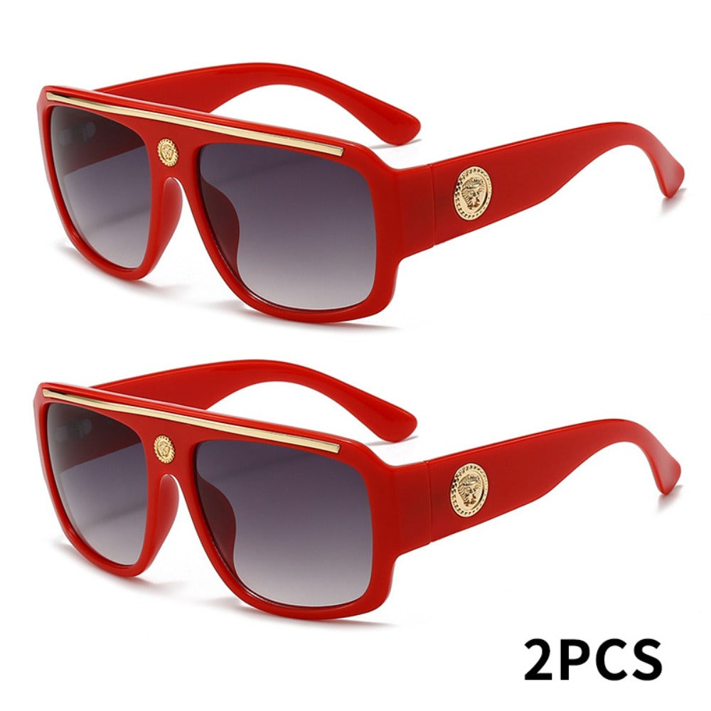 Sunglasses for Men - Cyberpunk Square Glasses Metal Frame Street Style Lightweight Unisex - product detail view 6