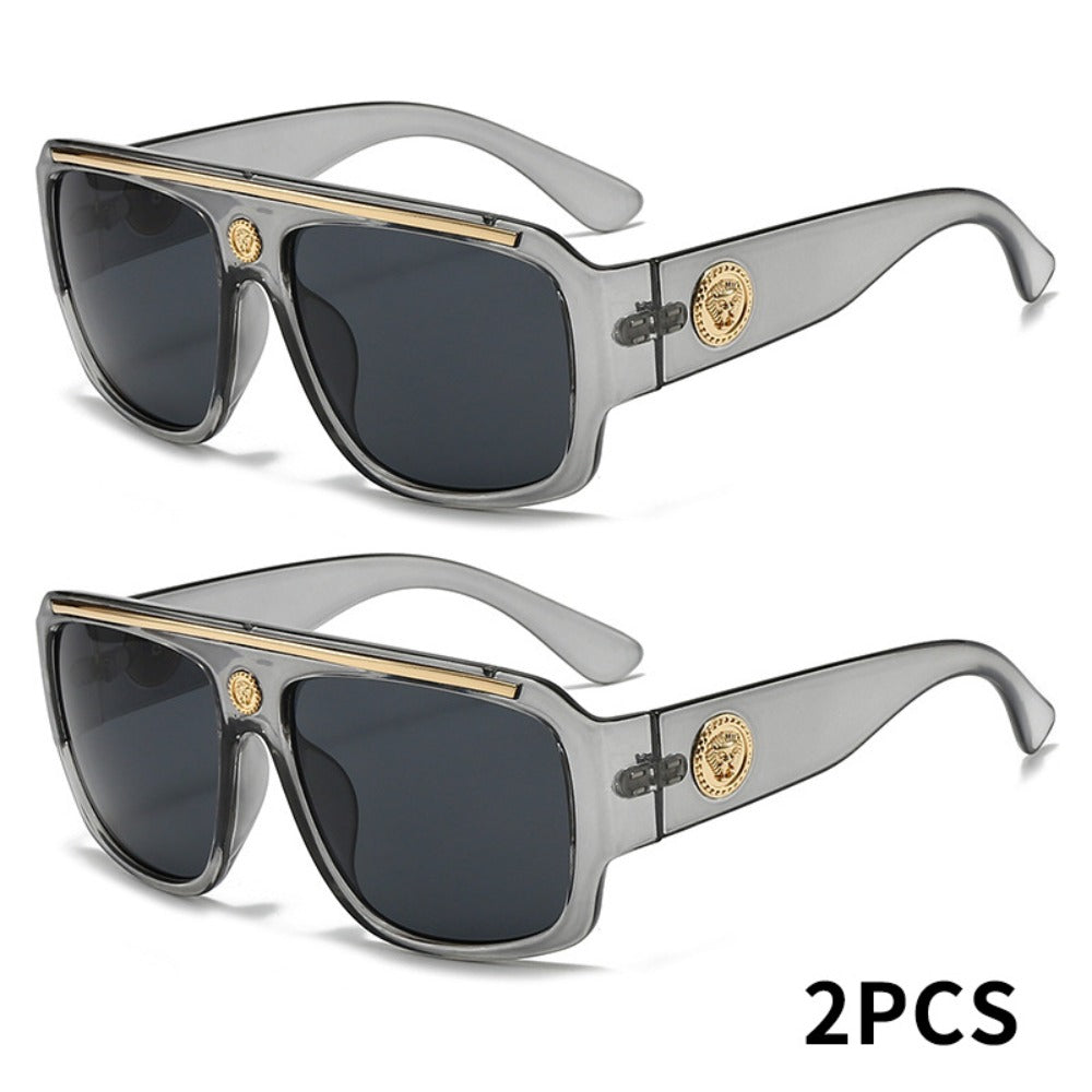 Sunglasses for Men - Cyberpunk Square Glasses Metal Frame Street Style Lightweight Unisex - product detail view 7