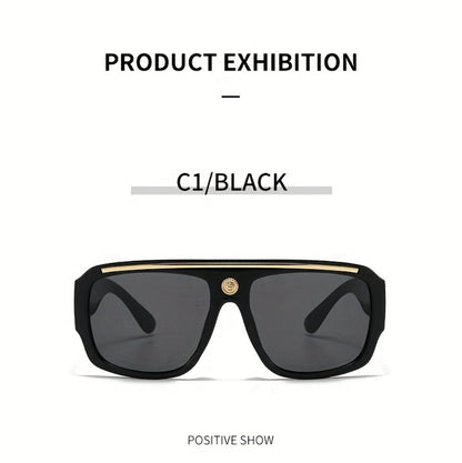Sunglasses for Men - Cyberpunk Square Glasses Metal Frame Street Style Lightweight Unisex - product detail view 16