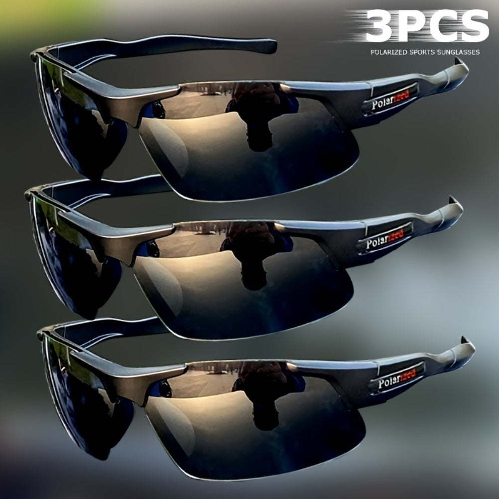 Sunglasses for Men - Driving 3 Pack Polarized Half Frame Anti-Glare UV Protection for Women - product detail view 3