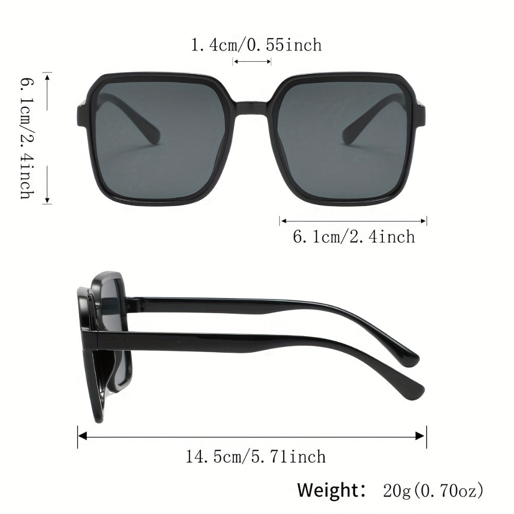 Sunglasses for Women - Fashion Glasses 14 Pack Square Frame Dopamine Colorful Large Rim Cute - product detail view 4
