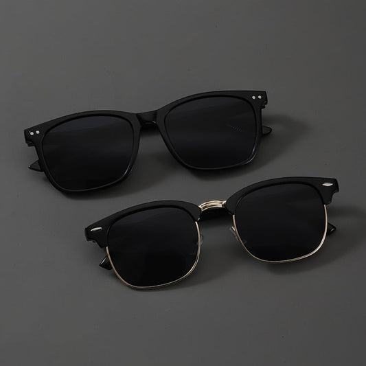 Sunglasses for Men - Fashion Glasses 2 Pack Square Frame Lightweight Decorative Eyewear for - main product view