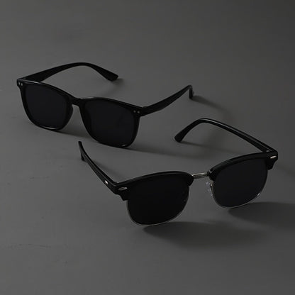 Sunglasses for Men - Fashion Glasses 2 Pack Square Frame Lightweight Decorative Eyewear for - product detail view 6