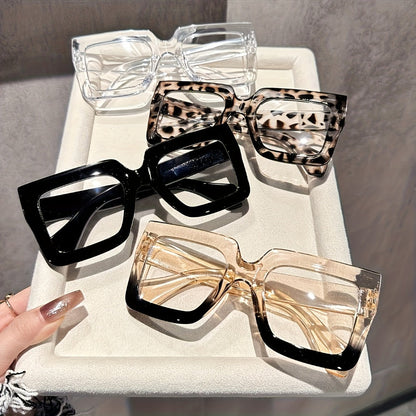 Sunglasses for Women - Fashion Glasses for 4 Pack Square Frame Tortoiseshell Clear Rose Gold - product detail view 4
