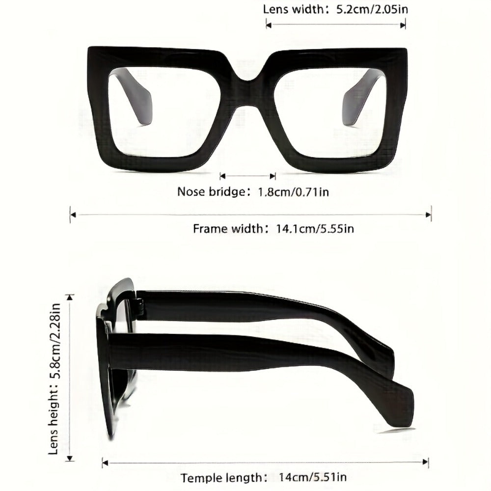 Sunglasses for Women - Fashion Glasses for 4 Pack Square Frame Tortoiseshell Clear Rose Gold - product detail view 5