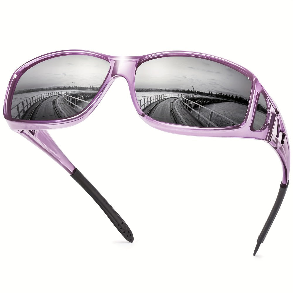Sunglasses for Men - Fit Over Rectangular Fashion Eyewear Unisex Over Prescription Glasses - product detail view 13