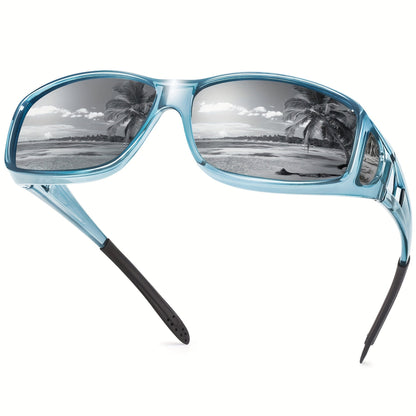 Sunglasses for Men - Fit Over Rectangular Fashion Eyewear Unisex Over Prescription Glasses - product detail view 24