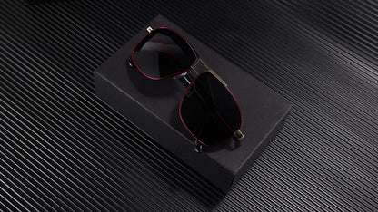 Sunglasses for Men - Full Rim Women Oversized 139mm+ Frame TAC Gradient Lens UV Protection - product detail view 6