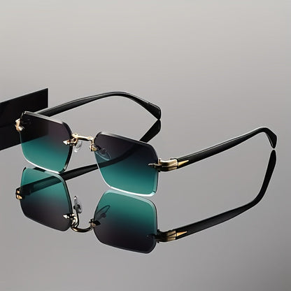 Sunglasses for Men - Gradient Women Metal Frame HD Lens Light Luxury Fashion Eyewear, Exquisite - product detail view 13