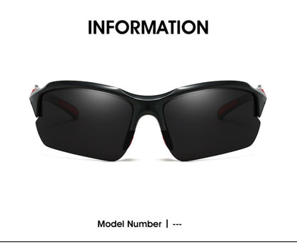 Sunglasses for Men - Half Frame Sports for 3 Pack - Lightweight UV Protection Outdoor Goggles - product detail view 13