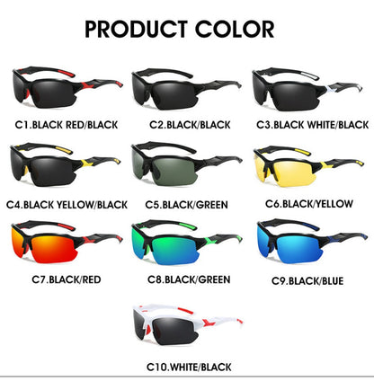 Sunglasses for Men - Half Frame Sports for 3 Pack - Lightweight UV Protection Outdoor Goggles - product detail view 17