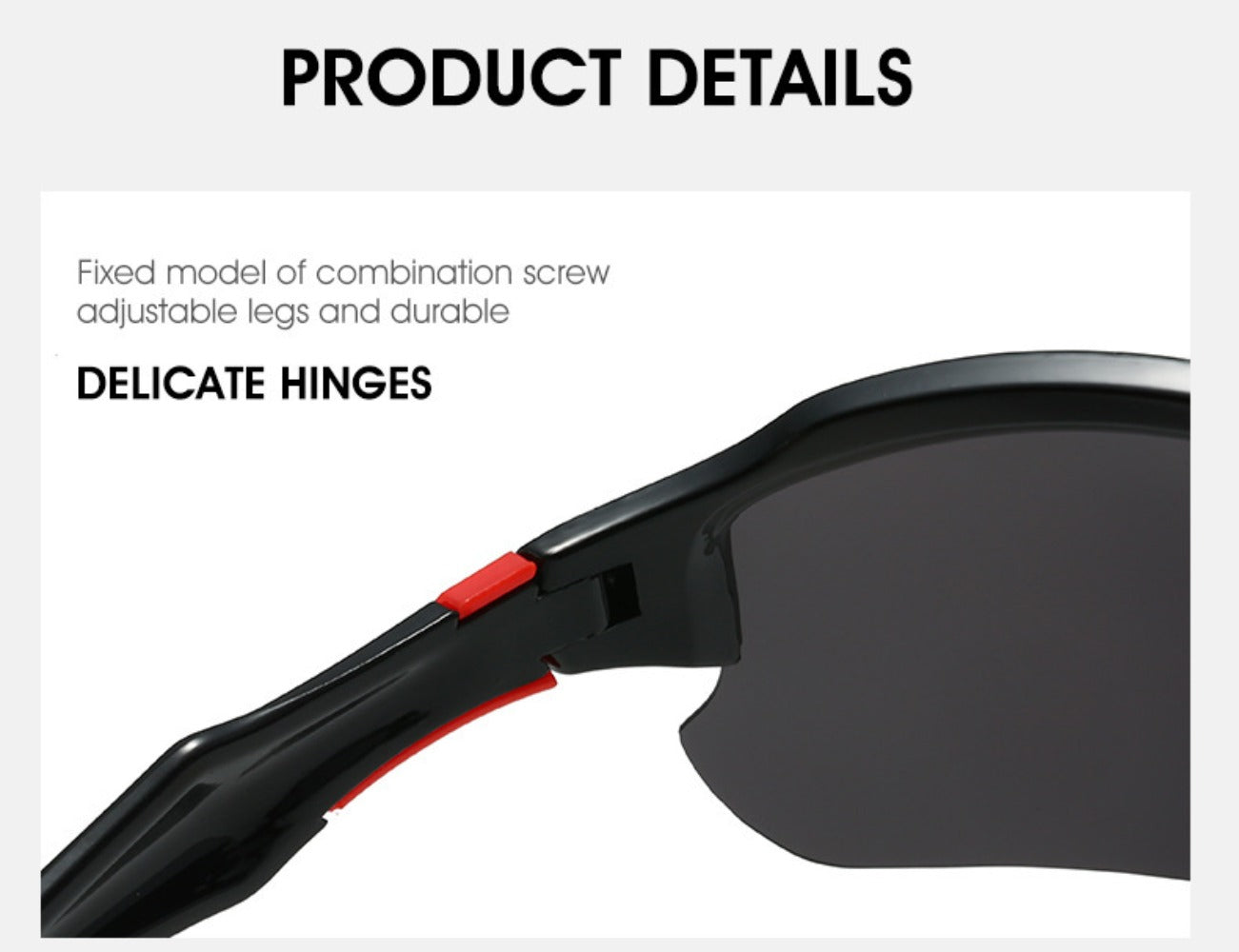 Sunglasses for Men - Half Frame Sports for 3 Pack - Lightweight UV Protection Outdoor Goggles - product detail view 18