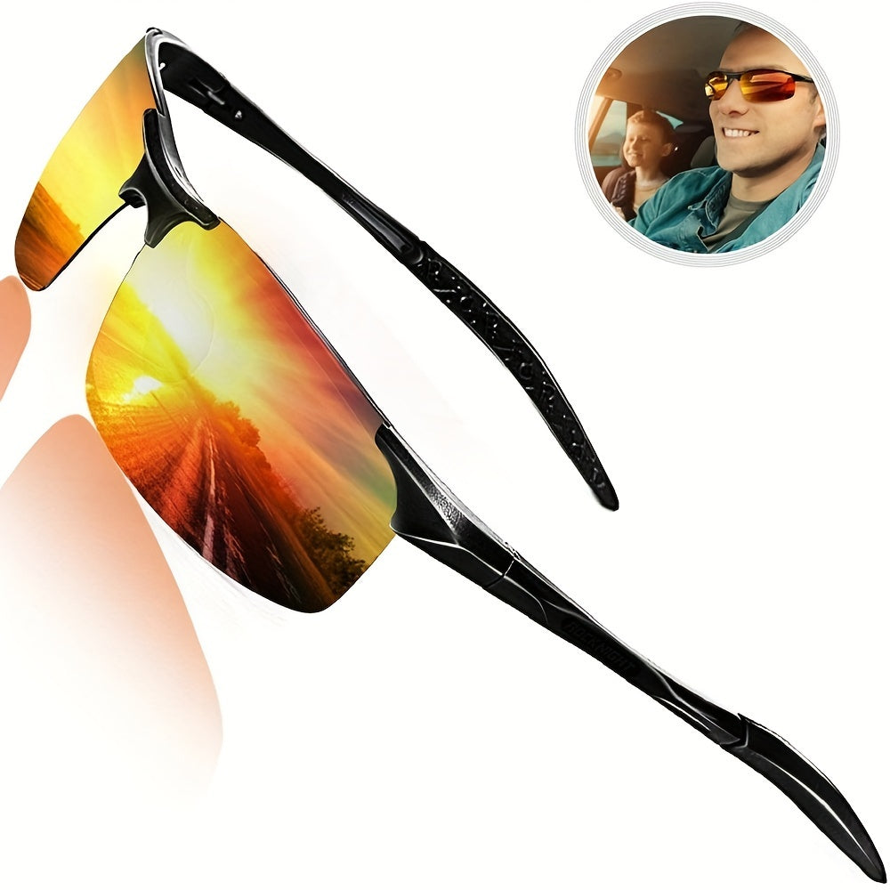 Sunglasses for Men - HD Polarized Al-Mg Alloy Ultralight Frame UV400 for Women High-Definition - product detail view 13