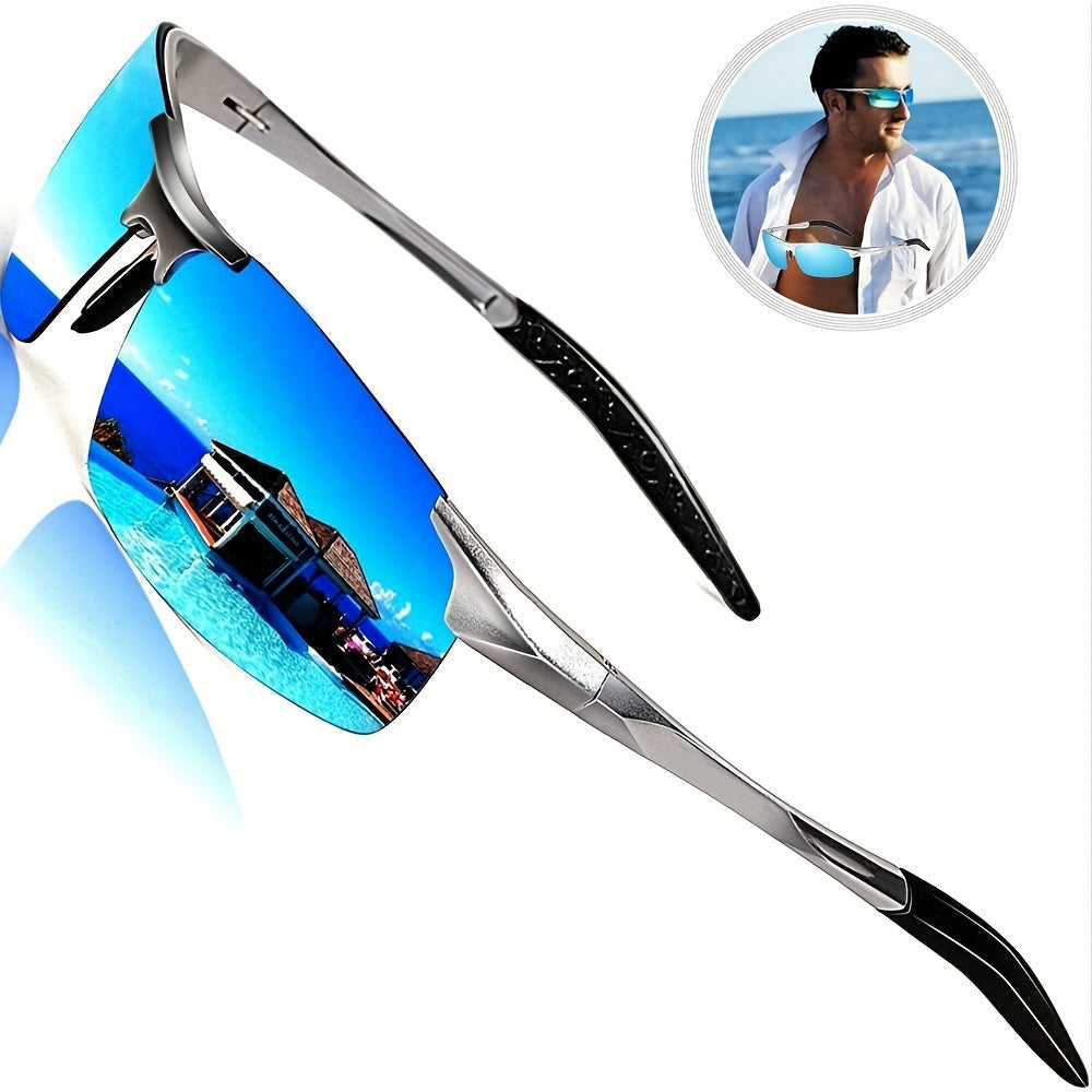 Sunglasses for Men - HD Polarized Al-Mg Alloy Ultralight Frame UV400 for Women High-Definition - product detail view 19