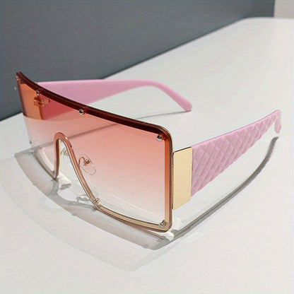 Sunglasses for Women - Large Frame Glasses Wide Brim Rhinestone Edge Accent Fashion Eyewear - product detail view 22