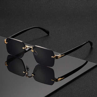 Sunglasses for Men - Metal Gradient for Women HD Cut-Edge Lenses, Light Luxury Street Style - product detail view 4