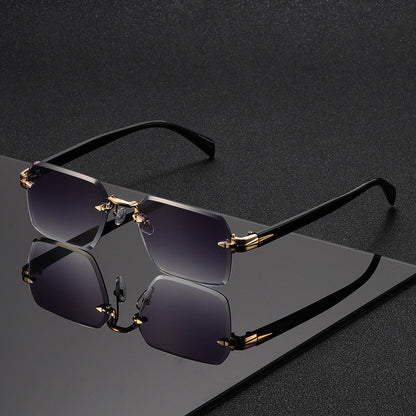 Sunglasses for Men - Metal Gradient for Women HD Cut-Edge Lenses, Light Luxury Street Style - product detail view 5