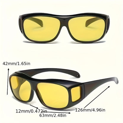 Sunglasses for Men - Night Driving Glasses Wrap-Around Night Vision Anti-Glare for Women, Day & - product detail view 14