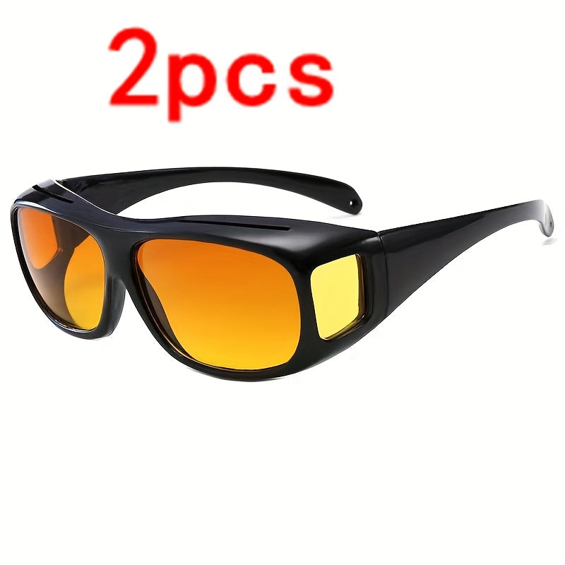 Sunglasses for Men - Night Driving Glasses Wrap-Around Night Vision Anti-Glare for Women, Day & - product detail view 15