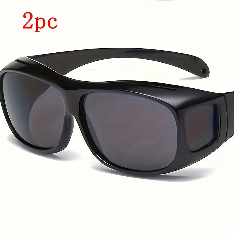 Sunglasses for Men - Night Driving Glasses Wrap-Around Night Vision Anti-Glare for Women, Day & - product detail view 19