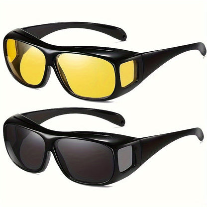 Sunglasses for Men - Night Driving Glasses Wrap-Around Night Vision Anti-Glare for Women, Day & - product detail view 20