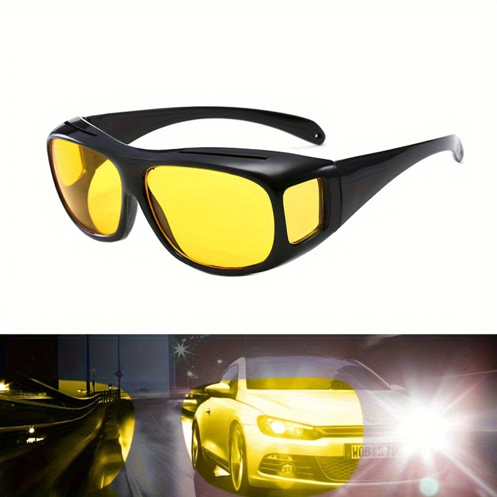 Sunglasses for Men - Night Vision Driving Glasses 2 Pcs - Anti Glare Yellow Lens HD Goggles for - product detail view 5