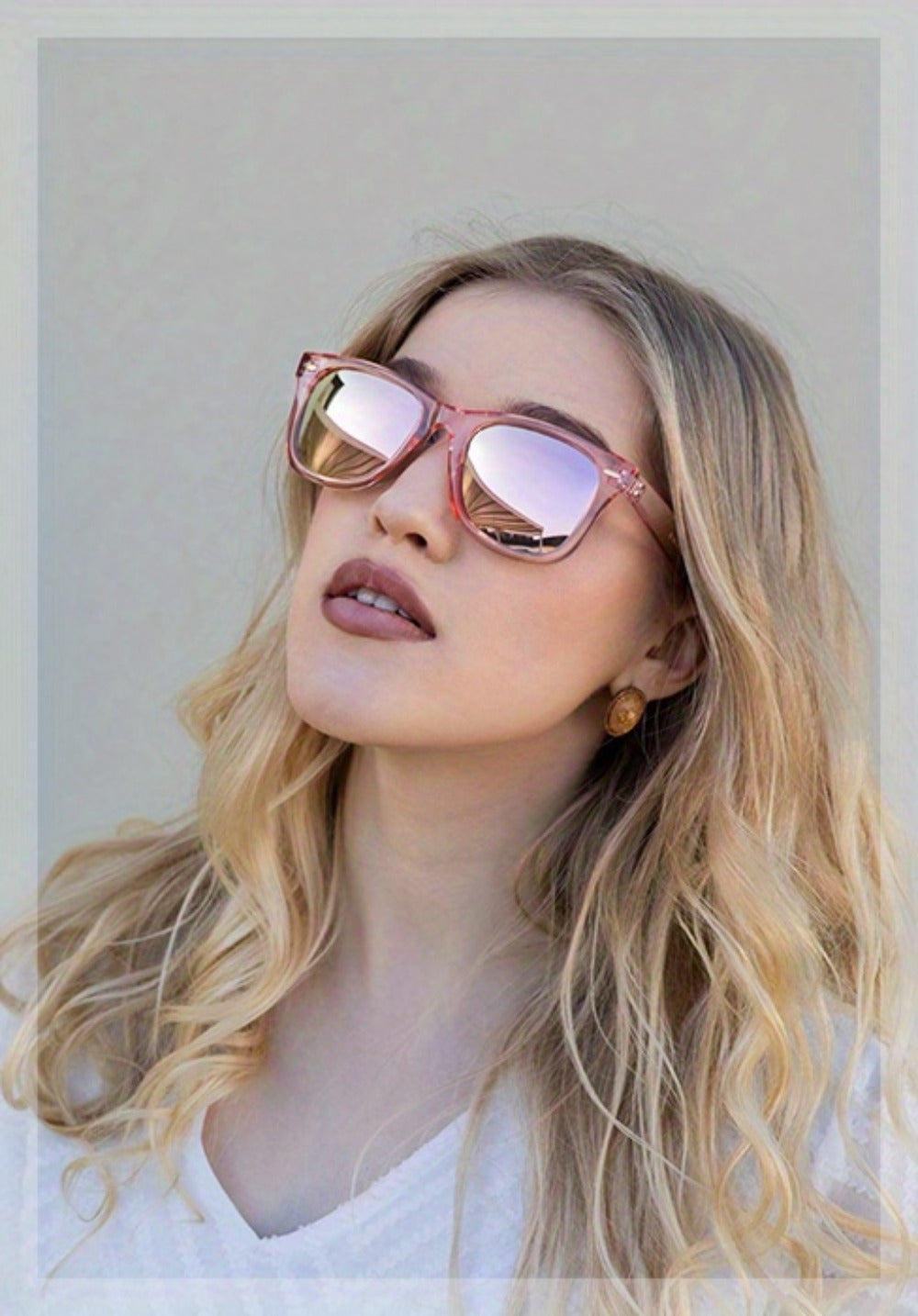 Sunglasses for Women - Oversized for Polarized Square Mirrored Frame UV400, Trendy Fashion Shades - product detail view 17