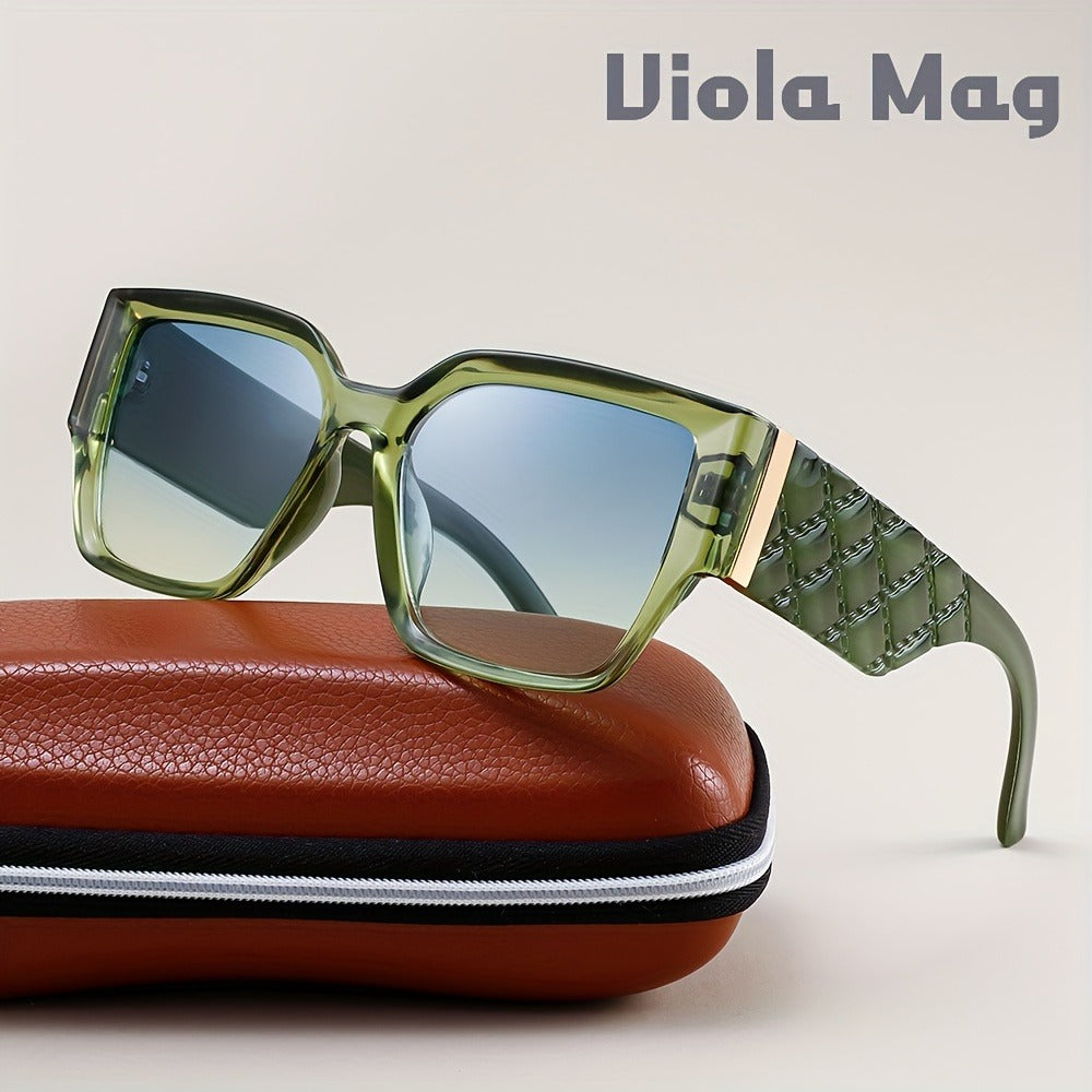 Sunglasses for Men - Oversized Retro Wide Frame Rectangular Vintage Glasses for Women Unisex - product detail view 3