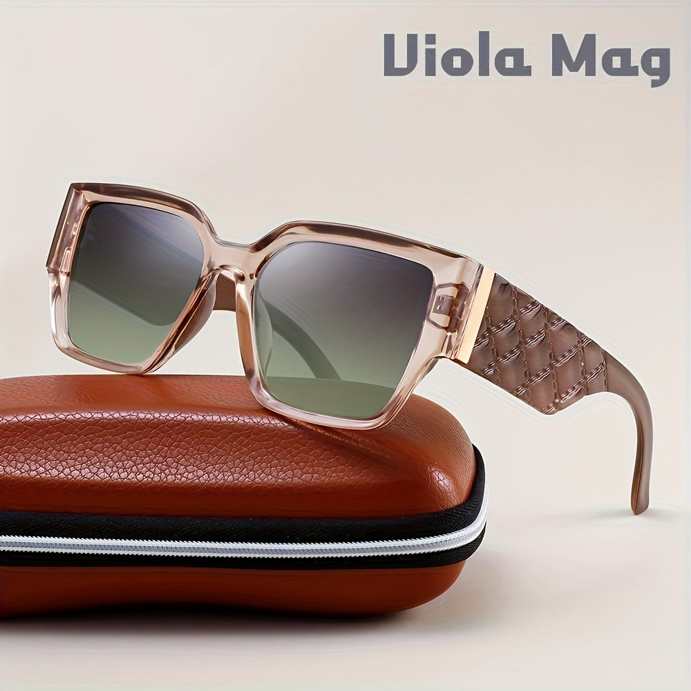 Sunglasses for Men - Oversized Retro Wide Frame Rectangular Vintage Glasses for Women Unisex - product detail view 14
