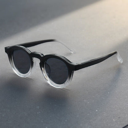 Sunglasses for Men - Oversized Round Gradient Lens UV400 Retro Vintage Style for & Women - product detail view 3