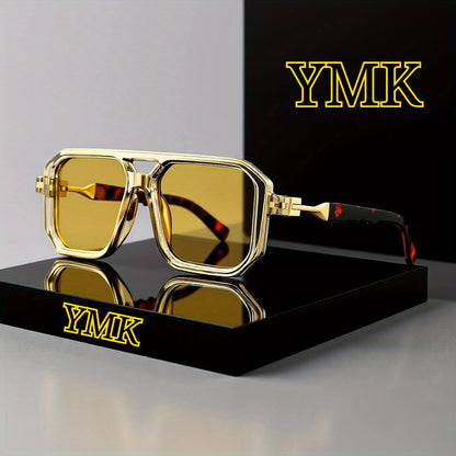 Sunglasses for Men - Oversized Square Retro Tortoiseshell Arms for Women Vintage 70s 90s - product detail view 29