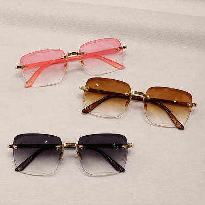 Sunglasses for Men - Photochromic Glasses 3 Pack Frameless Square Auto-Tinting Lenses Scratch - product detail view 2