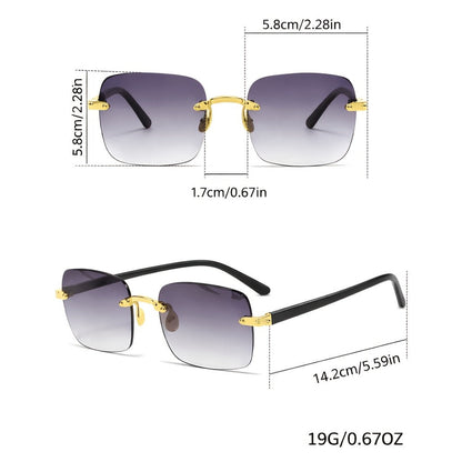 Sunglasses for Men - Photochromic Glasses 3 Pack Frameless Square Auto-Tinting Lenses Scratch - product detail view 4