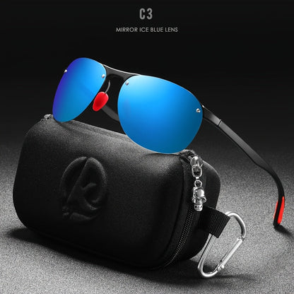 Sunglasses for Men - Photochromic Polarized Frameless Oval - TR90 Lightweight Auto-Darkening - product detail view 13