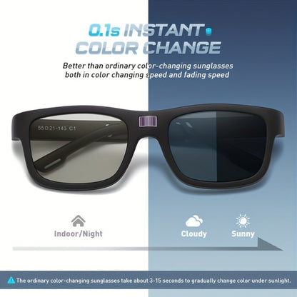 Sunglasses for Men - Photochromic Polarized UV400 Auto-Darkening Lenses Lightweight Frame for - product detail view 3
