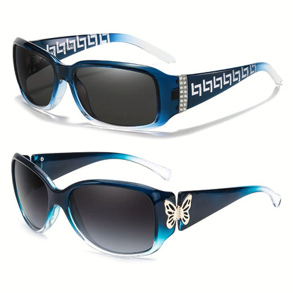 Sunglasses for Women - Polarized 2 Pack UV400 Butterfly Oversized Jackie-O Wrap-Around Fashion - product detail view 3