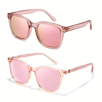 Sunglasses for Women - Polarized 2 Pack UV400 Butterfly Oversized Jackie-O Wrap-Around Fashion - product detail view 20