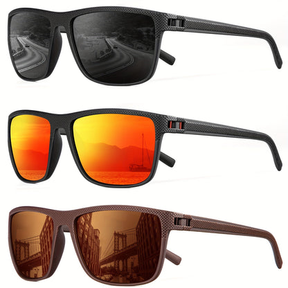 Sunglasses for Men - Polarized 3 Pack for Women Classic Square Sport Lightweight UV400 - product detail view 46
