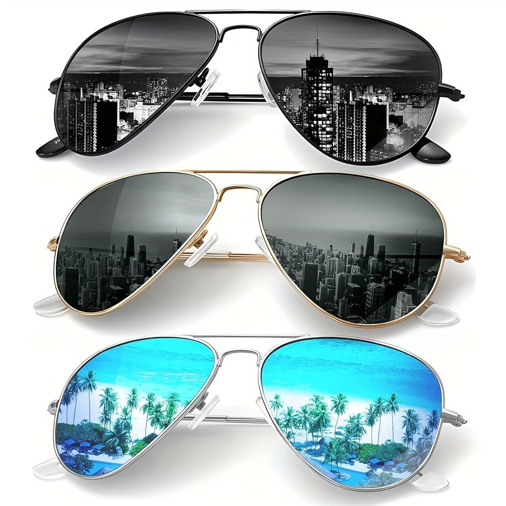 Sunglasses for Women - Polarized for 3 Pack Oversized UV400 Vintage Large Frame Fashion Shades - product detail view 3