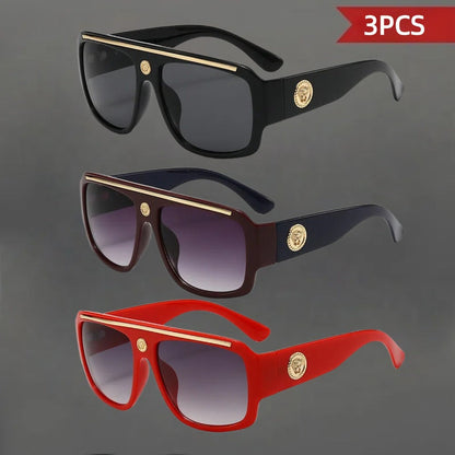 Sunglasses for Men - Polarized 3 Pack Retro Vintage UV400 Lightweight Frame Unisex Shades for - product detail view 5