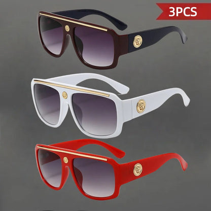 Sunglasses for Men - Polarized 3 Pack Retro Vintage UV400 Lightweight Frame Unisex Shades for - product detail view 12
