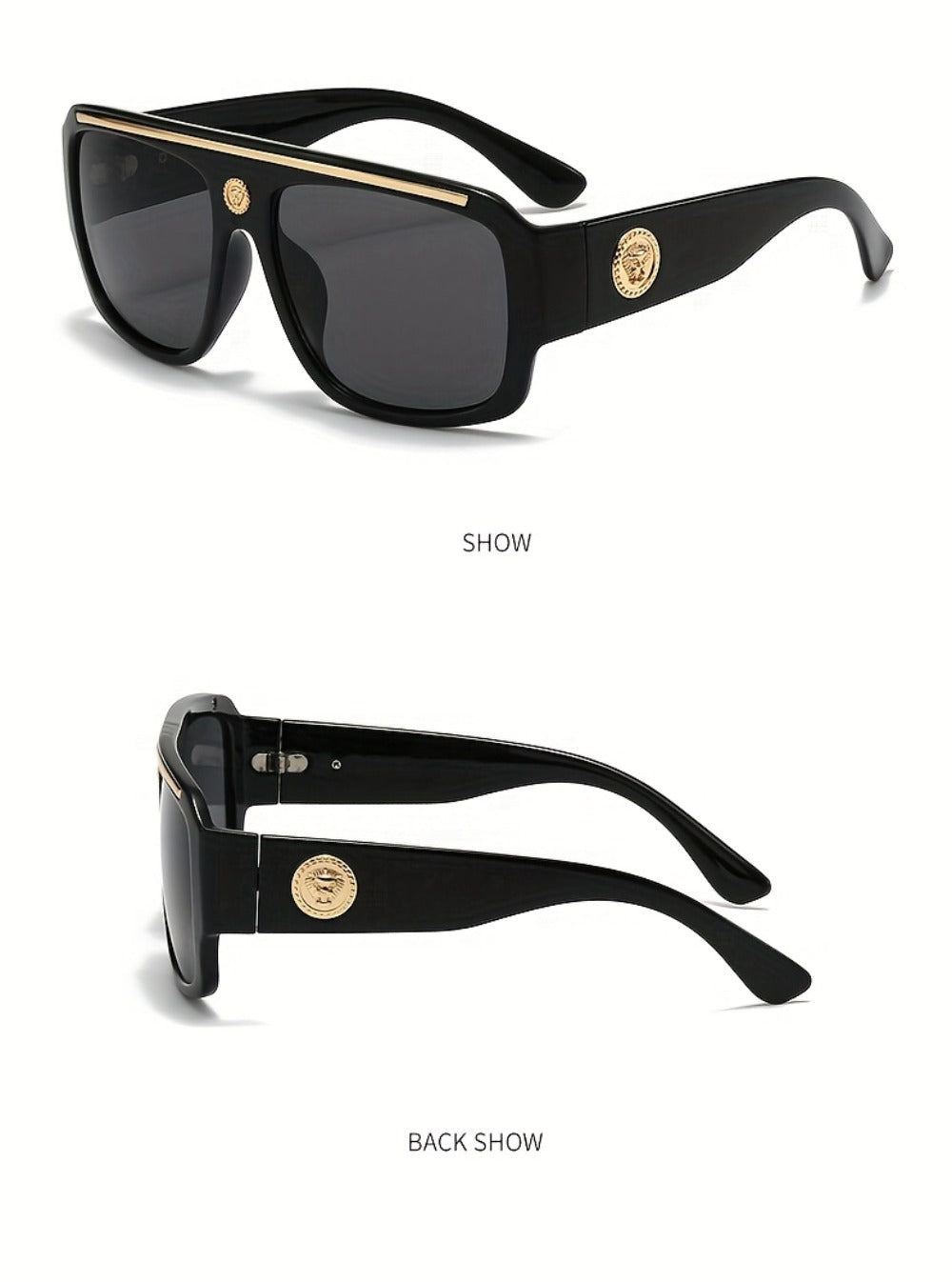 Sunglasses for Men - Polarized 3 Pack Retro Vintage UV400 Lightweight Frame Unisex Shades for - product detail view 18