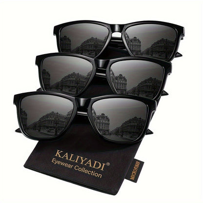 Sunglasses for Women - Polarized for 3 Pack Trendy Gradient Fashion Shades UV Protection - Ice - product detail view 5