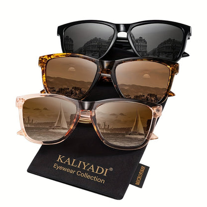 Sunglasses for Women - Polarized for 3 Pack Trendy Gradient Fashion Shades UV Protection - Ice - product detail view 39