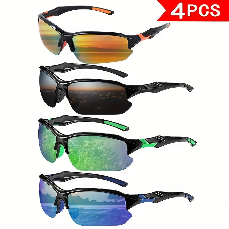 Sunglasses for Men - Polarized 4-Pack UV400 True Color Coating Lenses, Anti-Glare Fashion - product detail view 12