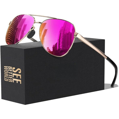 Sunglasses for Men - Polarized 59mm Unisex Mirrored & Non-Mirrored Driving Outdoor Eyewear for - product detail view 7